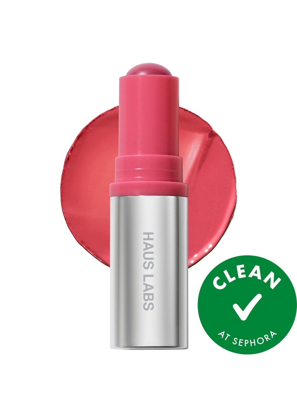 NWOB Haus Labs Color Fuse Glassy Blush Balm Stick in Glassy Rosette